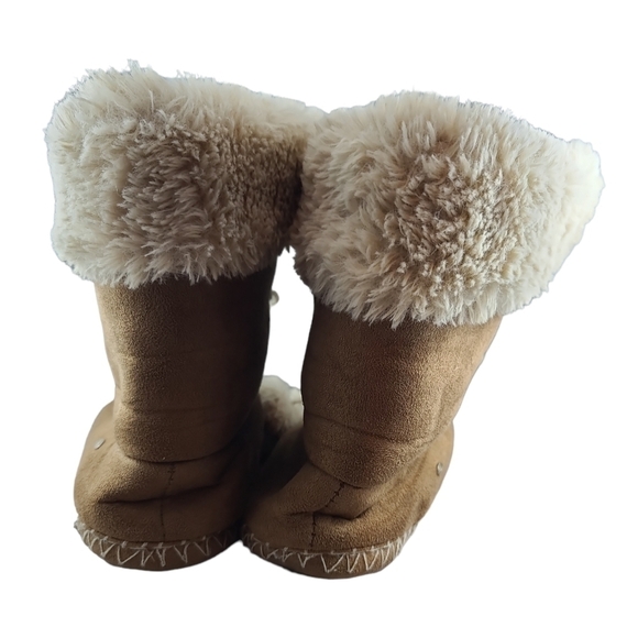 Kooba Faux Fur Pom Pom Tassel Slipper Boots Shoes - Picture 7 of 9